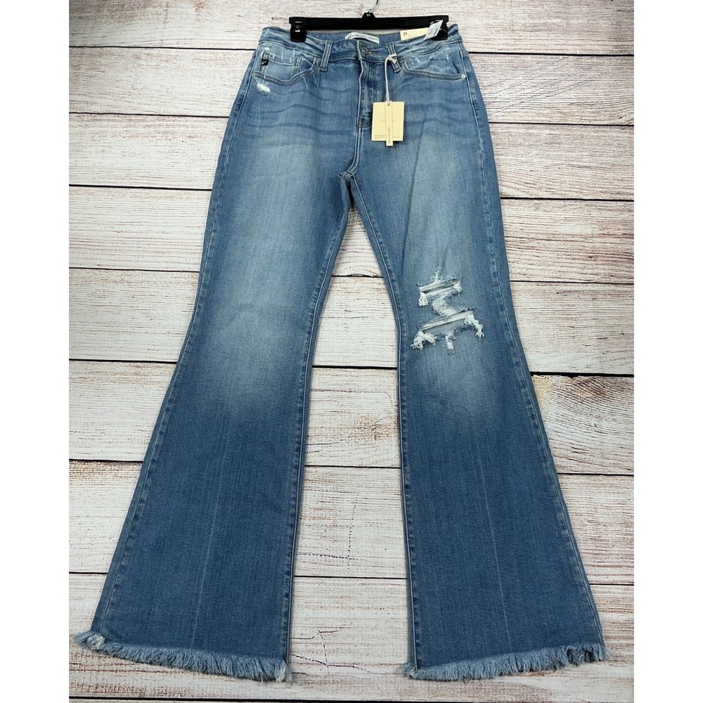 KanCan High Rise Flare Vintage-Inspired Jeans Women 29 Blue New With Tags